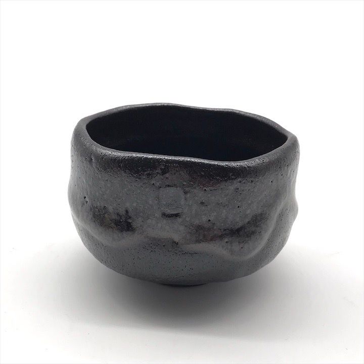 美品 黒茶碗 一楽造 煎茶道具 茶道具 茶器 古玩 古董 骨董 木箱付き