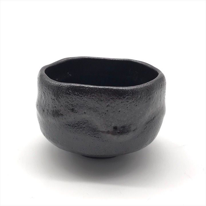 黒茶碗 一楽造 煎茶道具 茶道具 茶器 古玩 古董 骨董 木 き アンティーク 食器 陶芸 日本 c 182