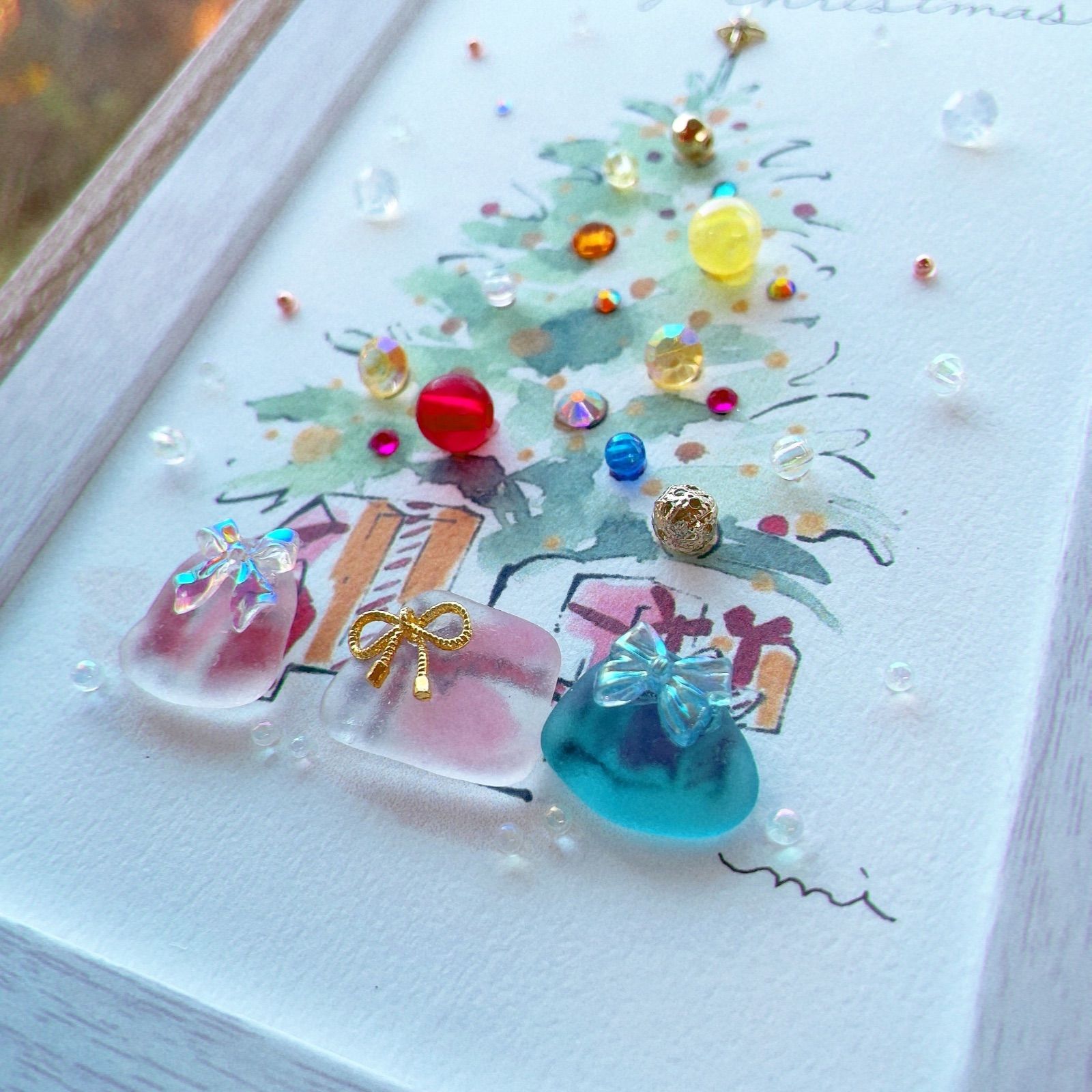 チーコ様 シーグラスアート『 聖夜～素敵なプレゼント～』他2点 チーコ様 シーグラスアート『 聖夜～素敵なプレゼント～』他2点 - メルカリ