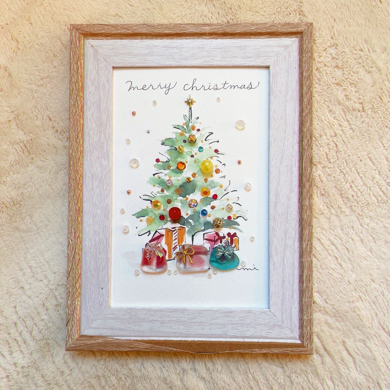 チーコ様♡リクエスト シーグラスアート クリスマスツリーNo.1 - メルカリ