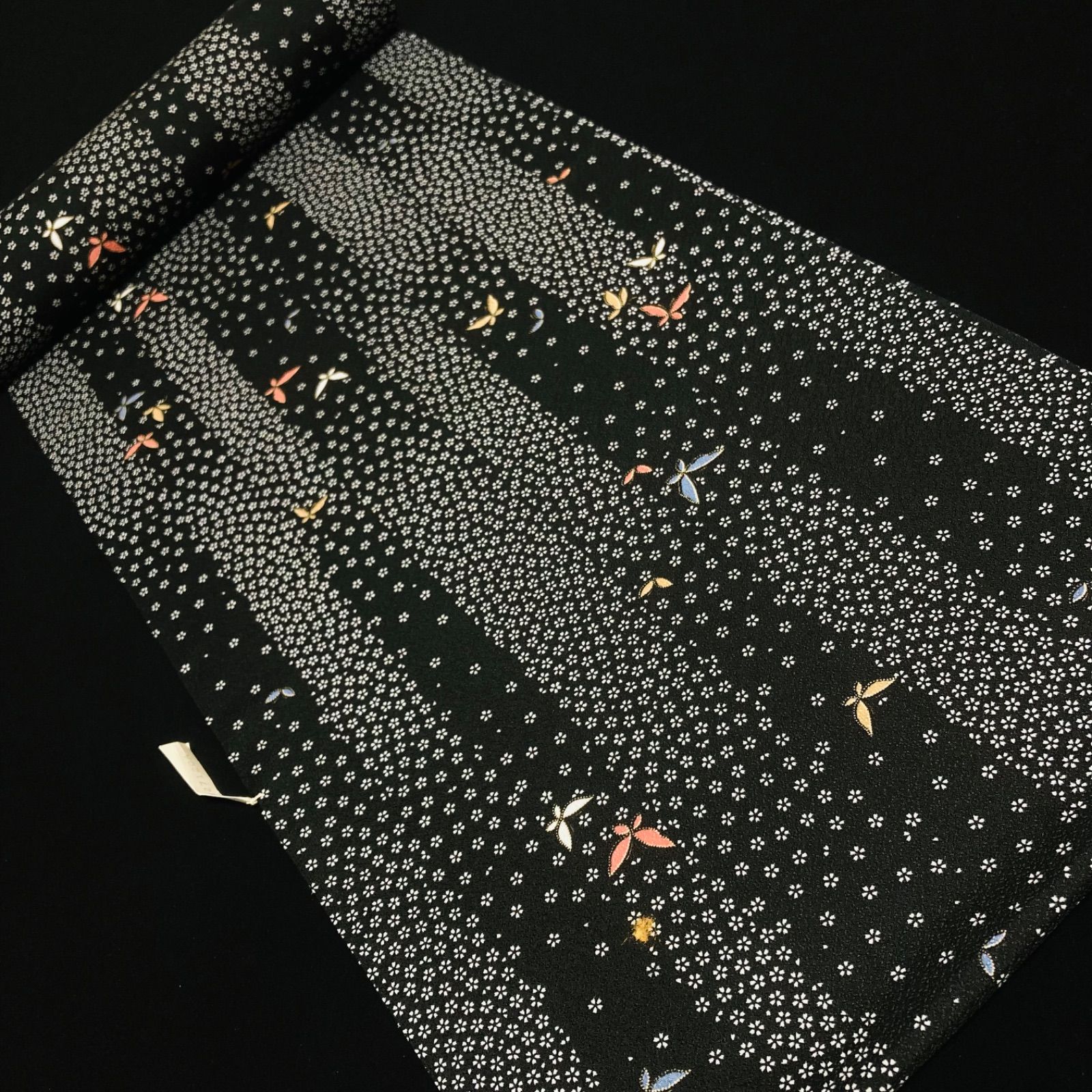 着物と帯オレンジ y 128◾️割と なポリエステル化繊着尺反物5点◾️