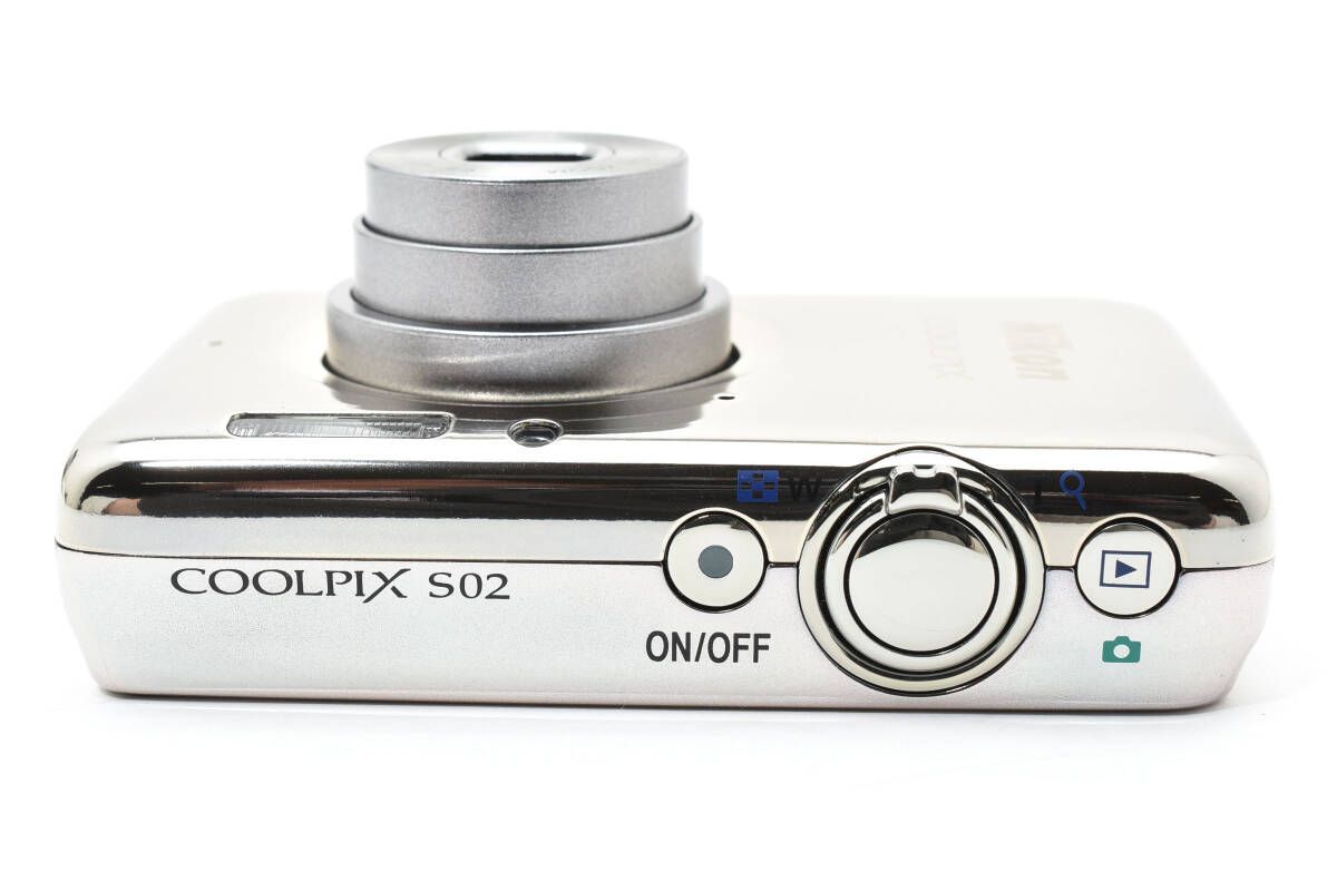 ☆外観美品☆ニコン Nikon COOLPIX S02 シルバー 元箱付き☆ W1195