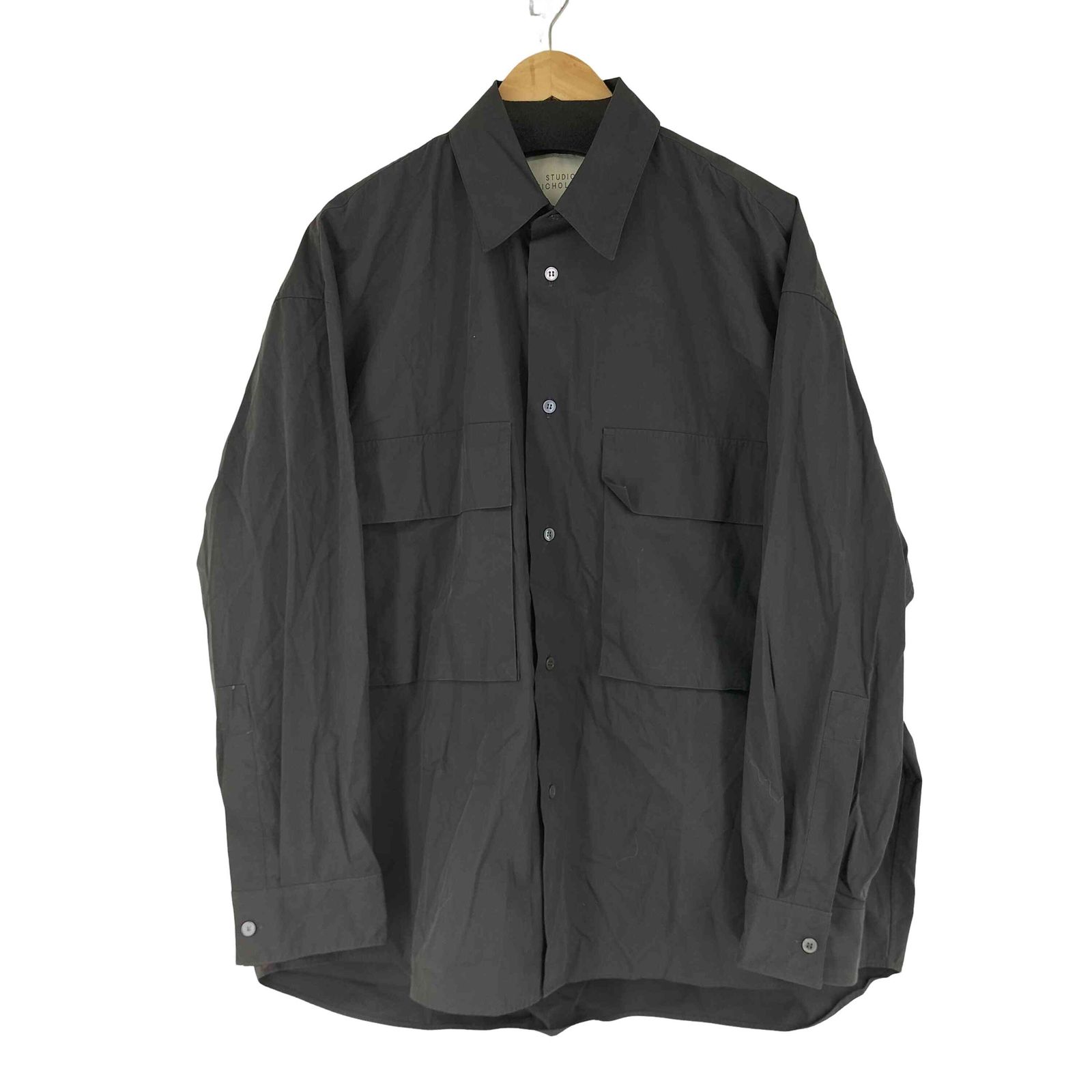 スタジオニコルソン STUDIO NICHOLSON ダブルポケットL/S シャツ