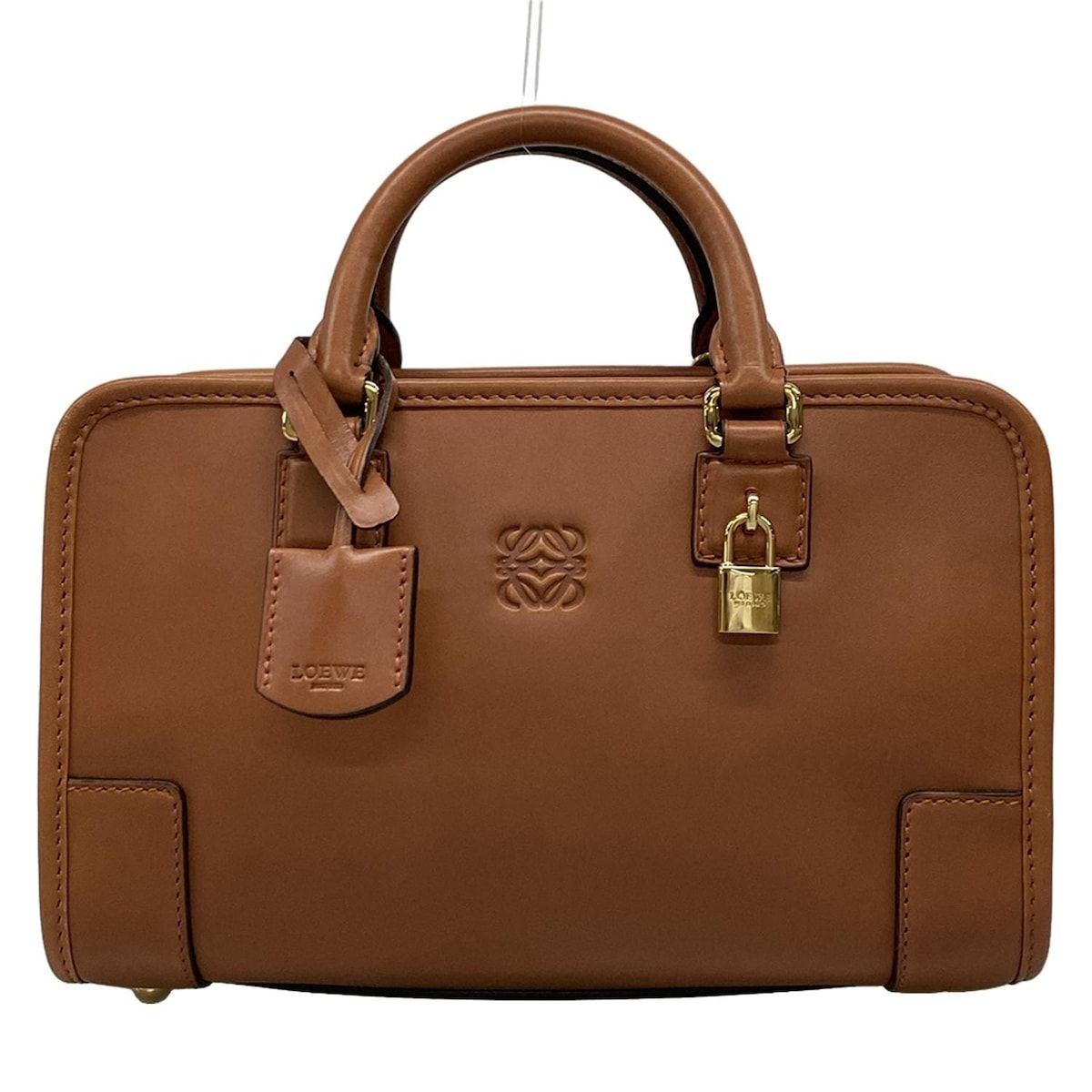 LOEWE ロエベ ハンドバッグ アマソナ23 ブラウン レザー