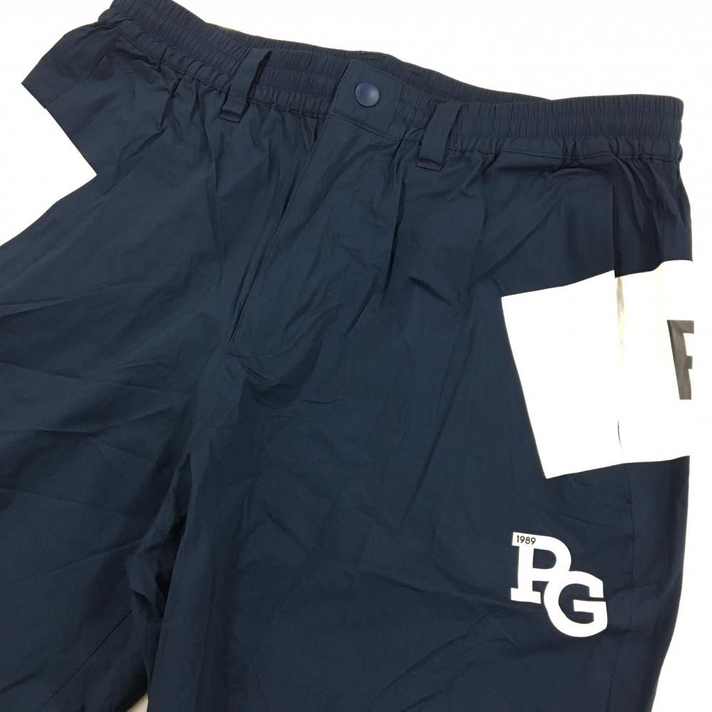 パーリーゲイツ レインパンツ ネイビー×白 ナイロンパンツ ウエスト