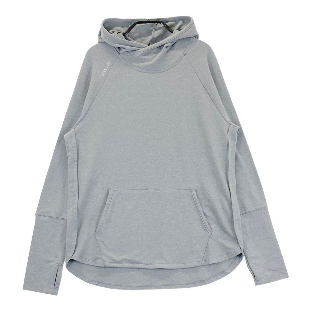 サイズ：XS RLX ラルフローレン 長袖フード付Tシャツ グレー系