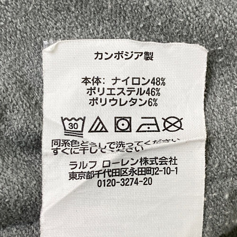 サイズ：XS RLX ラルフローレン 長袖フード付Tシャツ グレー系
