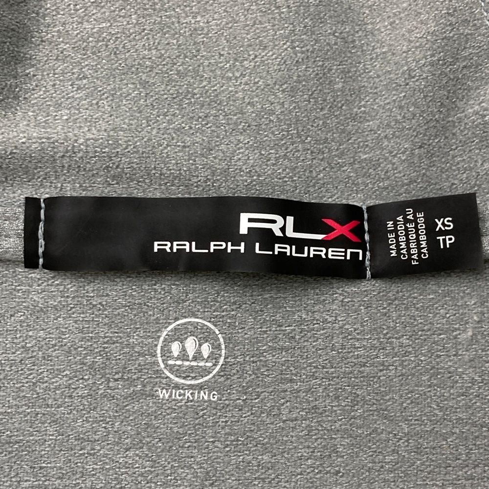 サイズ：XS RLX ラルフローレン 長袖フード付Tシャツ グレー系