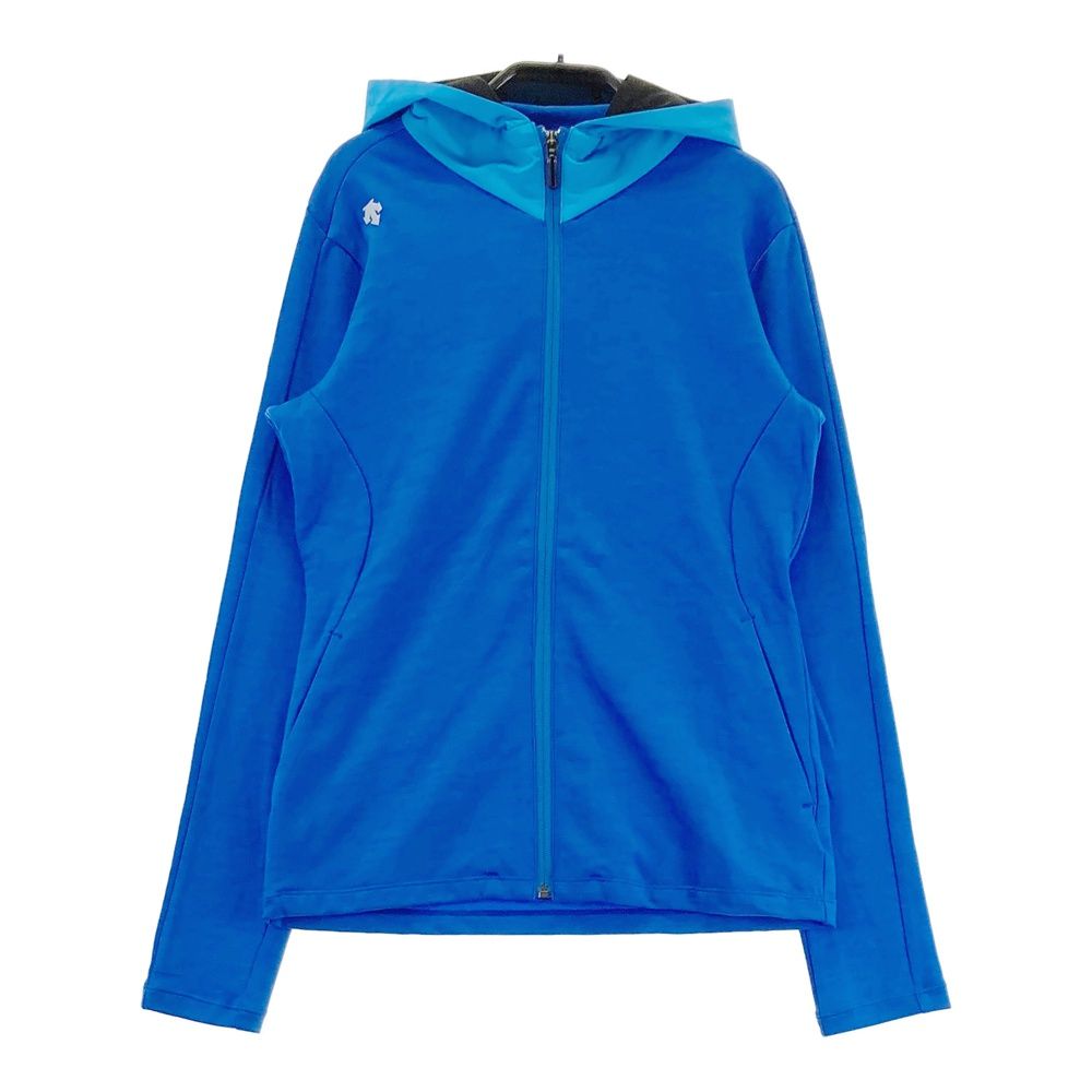 サイズ M GOLF デサントゴルフ フード付 ジップジャケット ブルー系 ゴルフウェア レディース ストスト