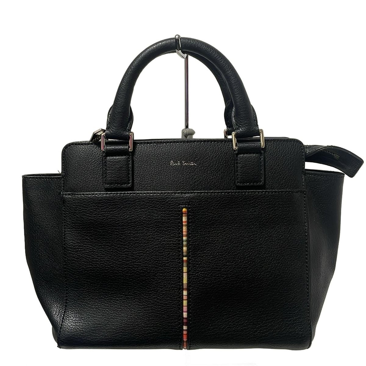 PaulSmith ポールスミス ハンドバッグ 黒 マルチ レザー