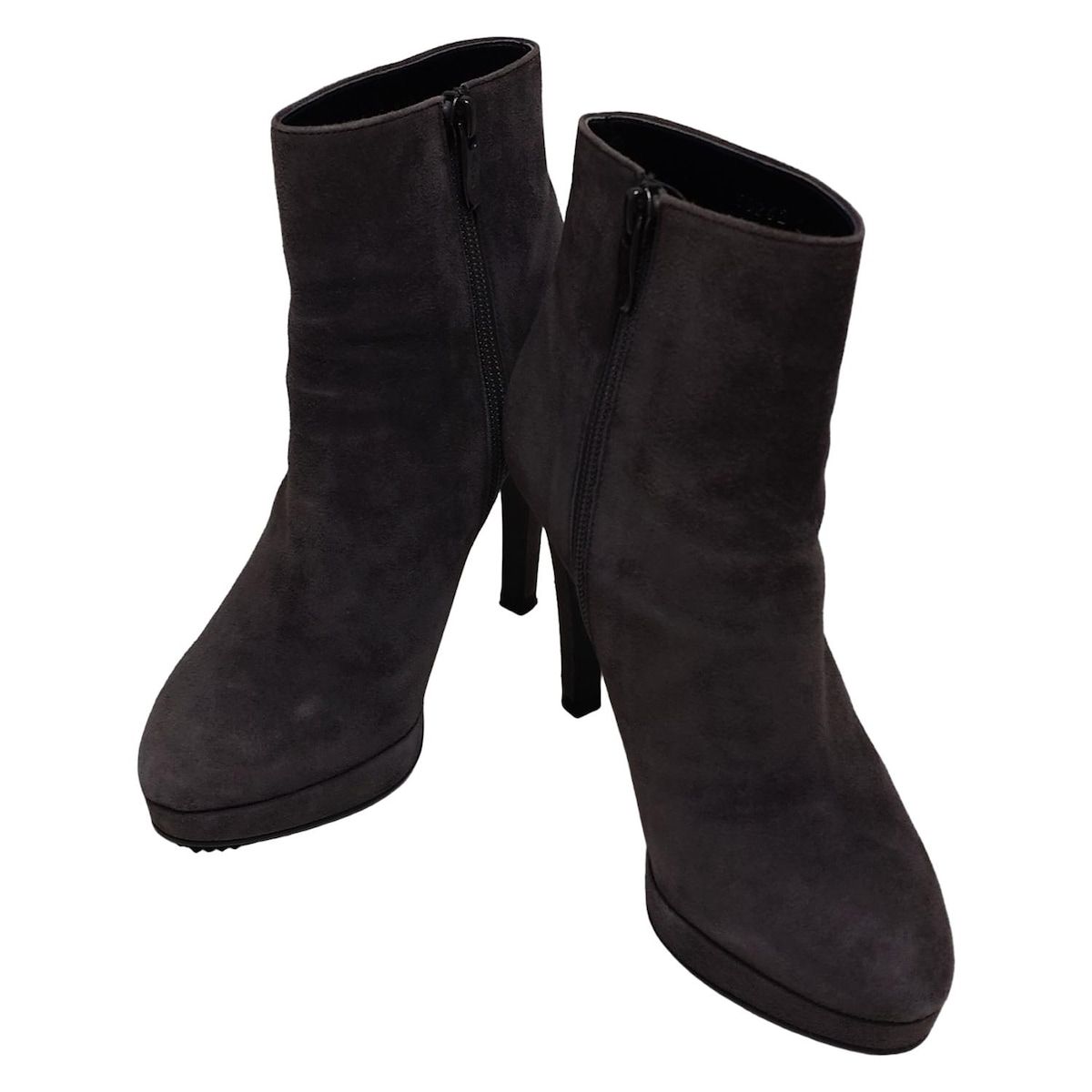 DIANA ダイアナ ショートブーツ 21 1 2 レディース - ダークグレーパープル アウトソール張替済