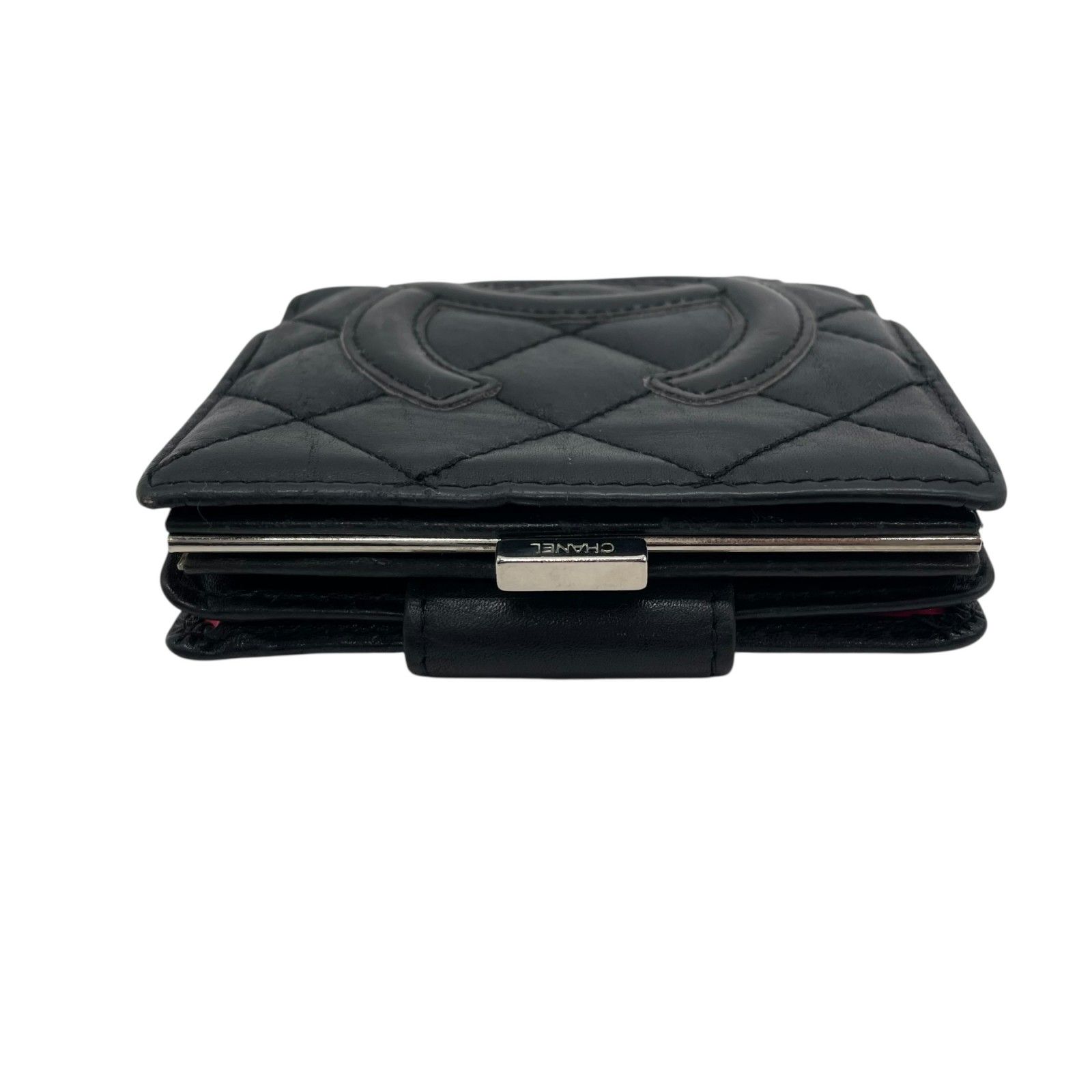 CHANEL(シャネル) 長財布 カンボンライン 黒 ラムスキン CHANEL