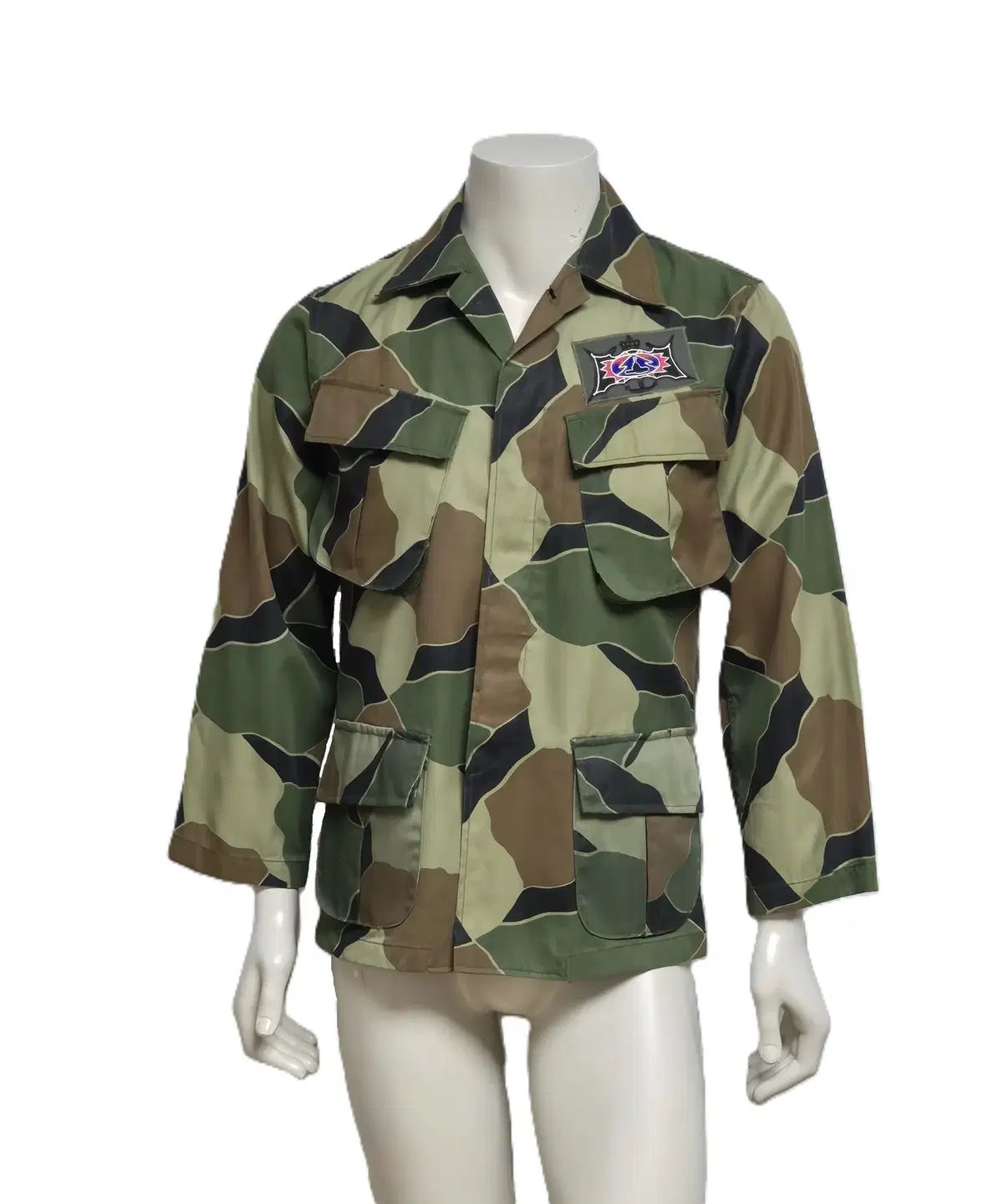 韓国軍 旧モデル UDU 海上情報部 レンガ柄 改装 軍服 トップス S