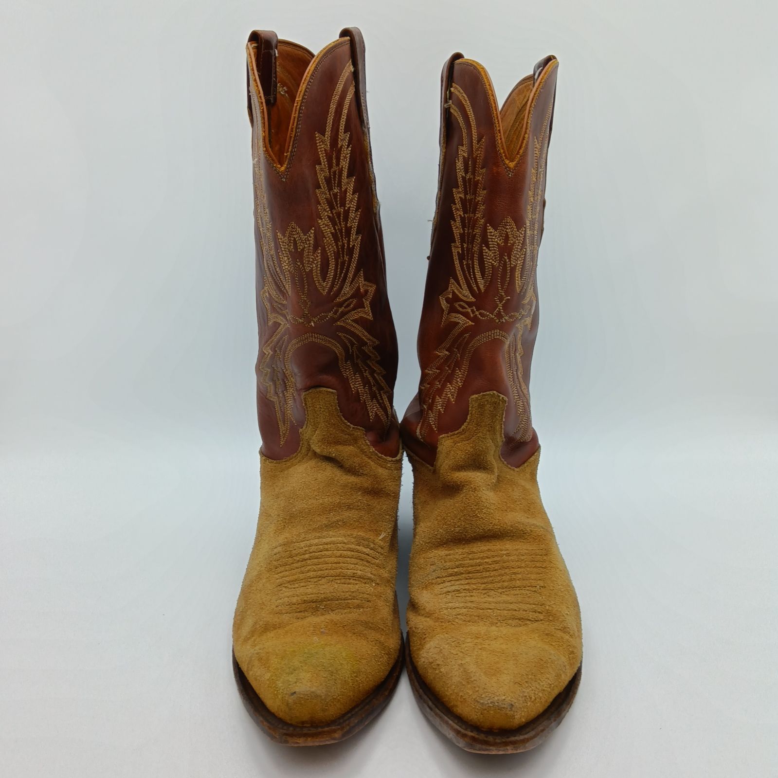 Lucchese ルケーシー ウエスタンブーツ 本格レザー 茶 ブラウン メンズ サイズ不明 C 1