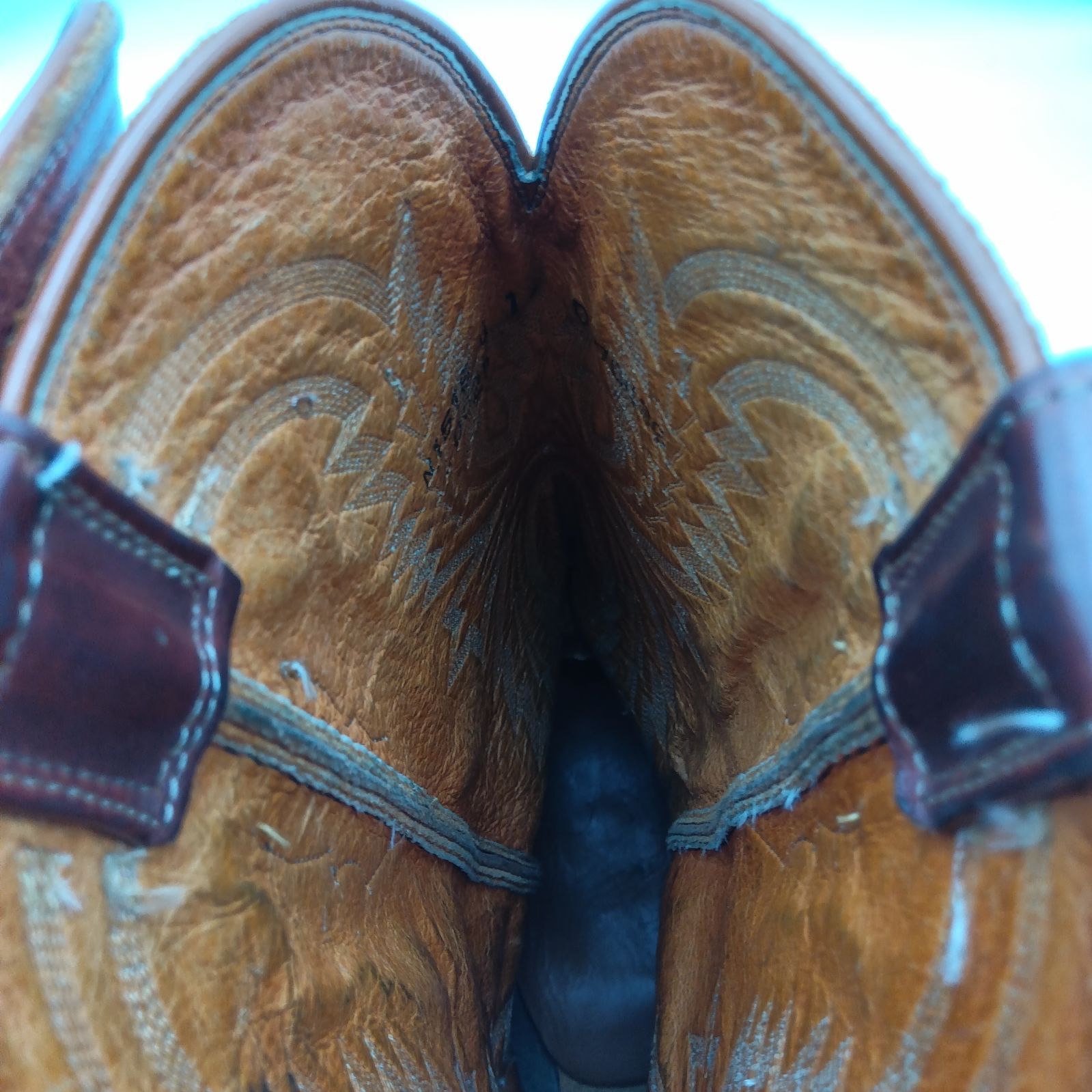  Lucchese ルケーシー ウエスタンブーツ 本格レザー 茶 ブラウン メンズ サイズ不明 C 1 ウエスタンブーツ ブーツ 革靴