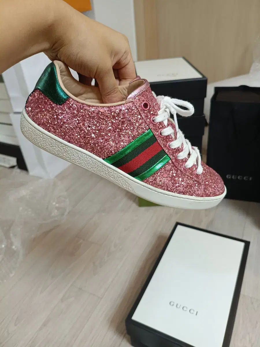 グッチ グリッター エース スニーカー フルセット 正規品 36 (230 240
