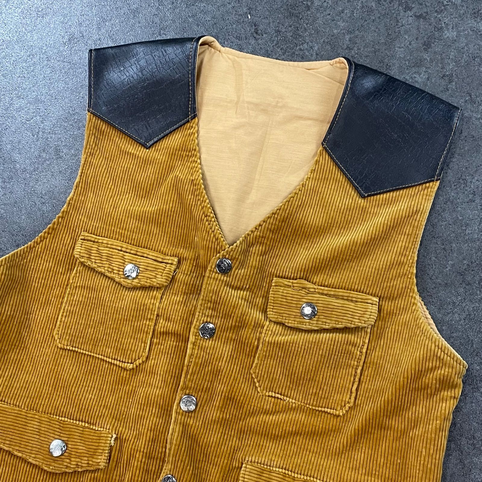 90s 00s Vintage Superior Denim Corduroy Vest ヴィンテージ