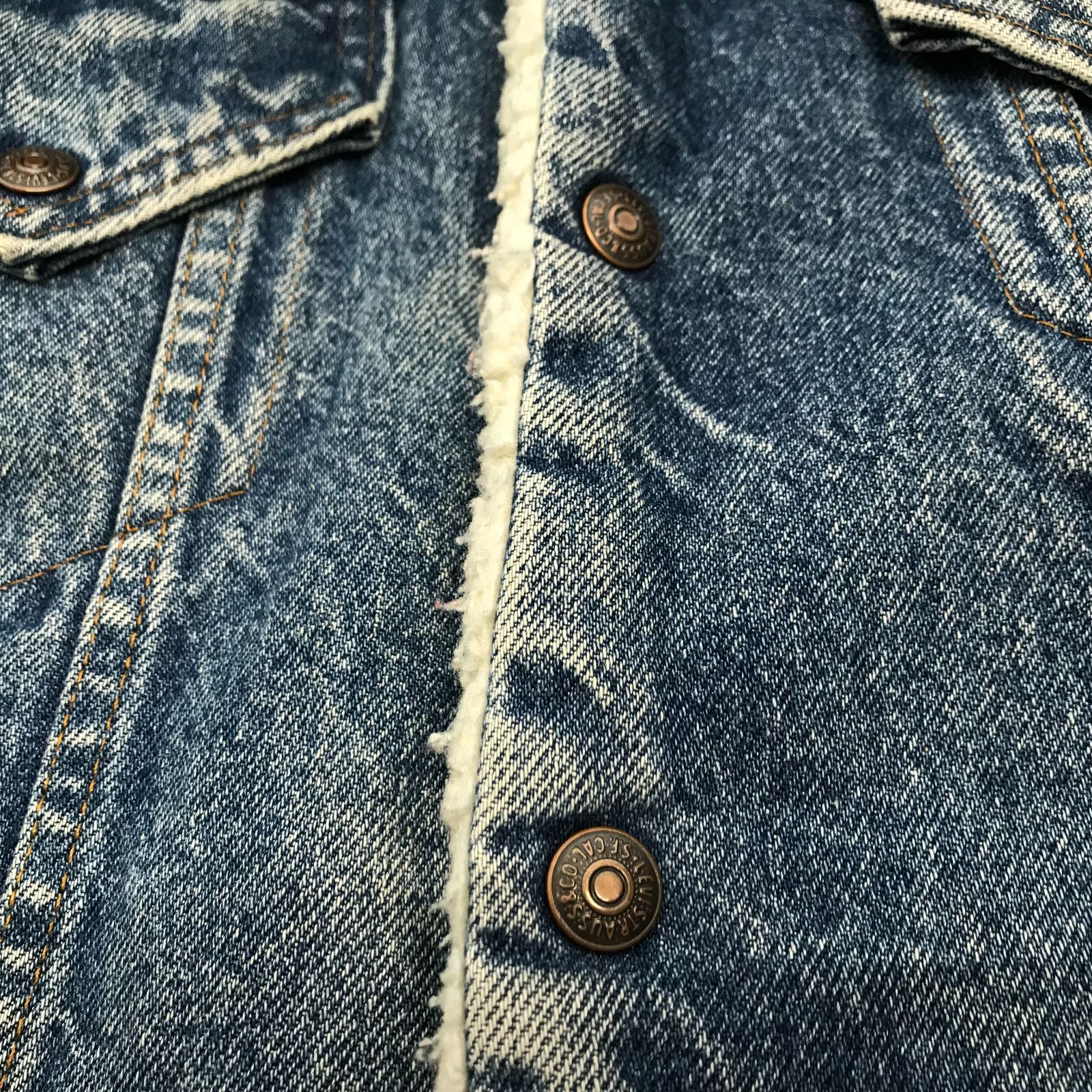 80s Levi's 裏ボア デニムジャケット Gジャン 70608 0216 40R ブルー