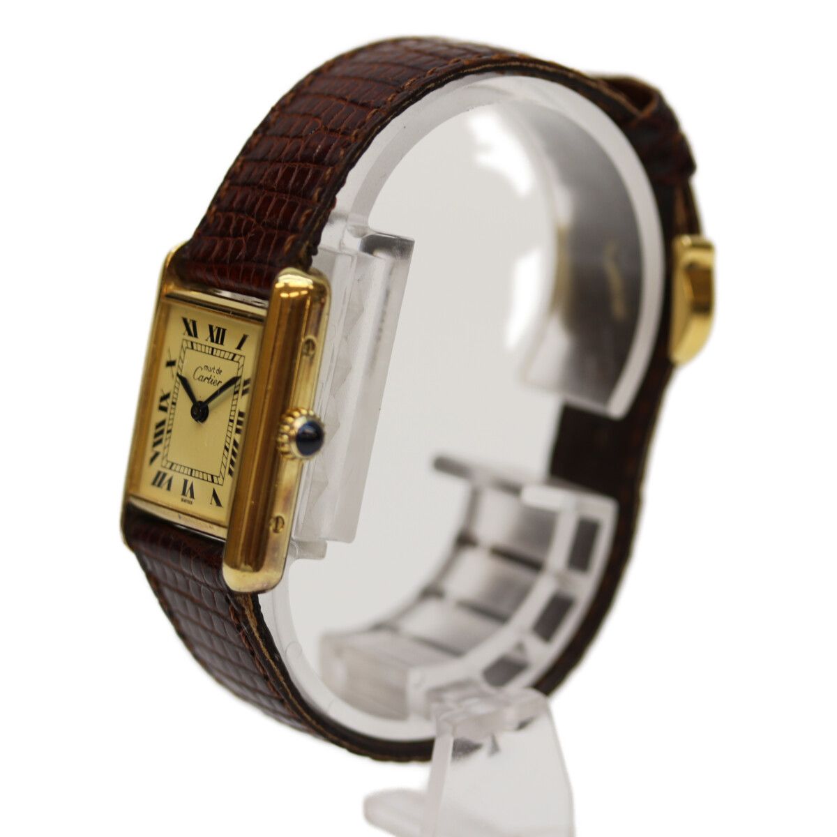 Cartier カルティエ 76-81年 925 ﾏｽﾄﾀﾝｸｳﾞｪﾙﾒｲﾕSM ﾛｰﾏｱｲﾎﾞﾘｰ文字盤 手