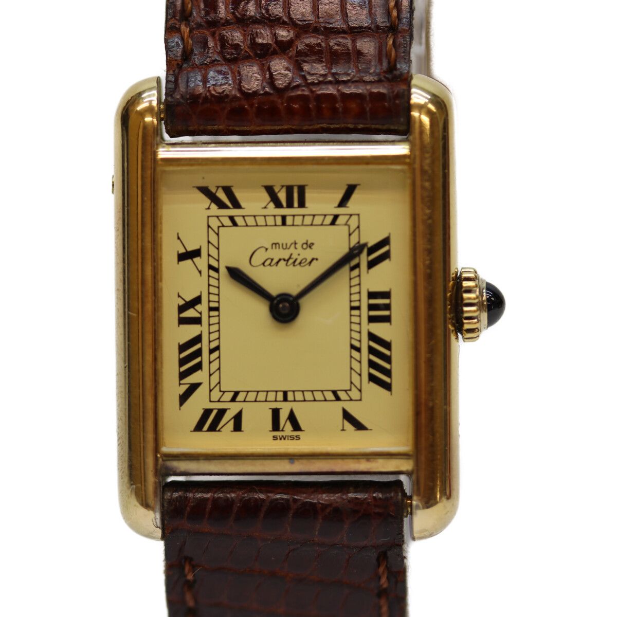 Cartier カルティエ 76-81年 925 ﾏｽﾄﾀﾝｸｳﾞｪﾙﾒｲﾕSM ﾛｰﾏｱｲﾎﾞﾘｰ文字盤 手