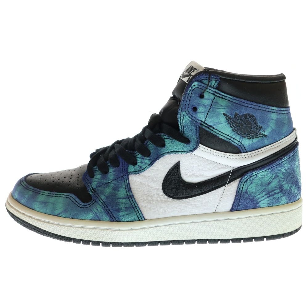 NIKE ナイキ WMNS AIR JORDAN 1 HIGH OG Tie Dye ウィメンズ エアジョーダン1 タイダイブルー ハイカットスニーカー ブルー ホワイト ブラック US 10 27 cm CD 0461 100