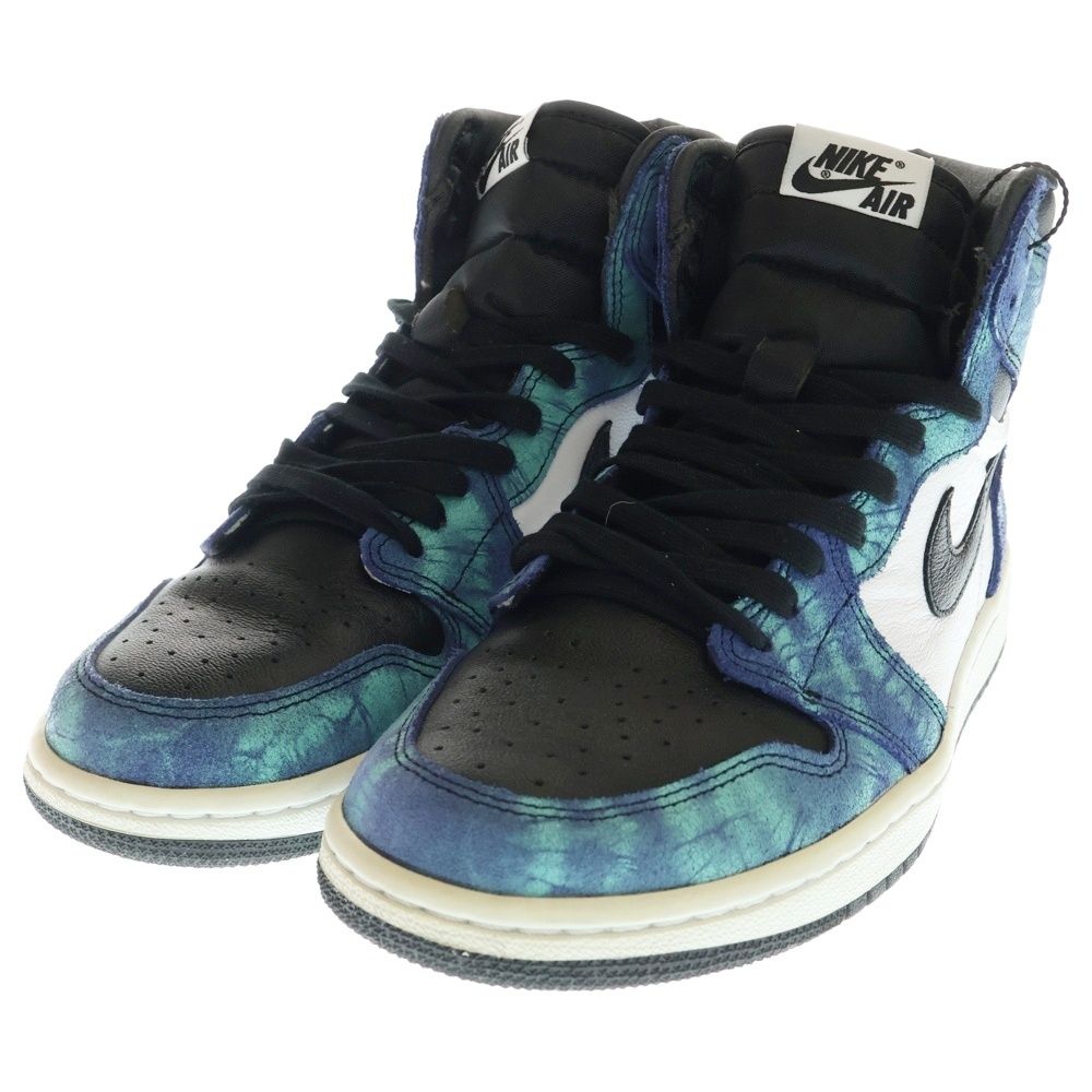 NIKE ナイキ WMNS AIR JORDAN 1 HIGH OG Tie-Dye ウィメンズ エアジョーダン1 タイダイブルー ハイカットスニーカー ブルー ホワイト ブラック US 10 27 cm CD 0461-100
