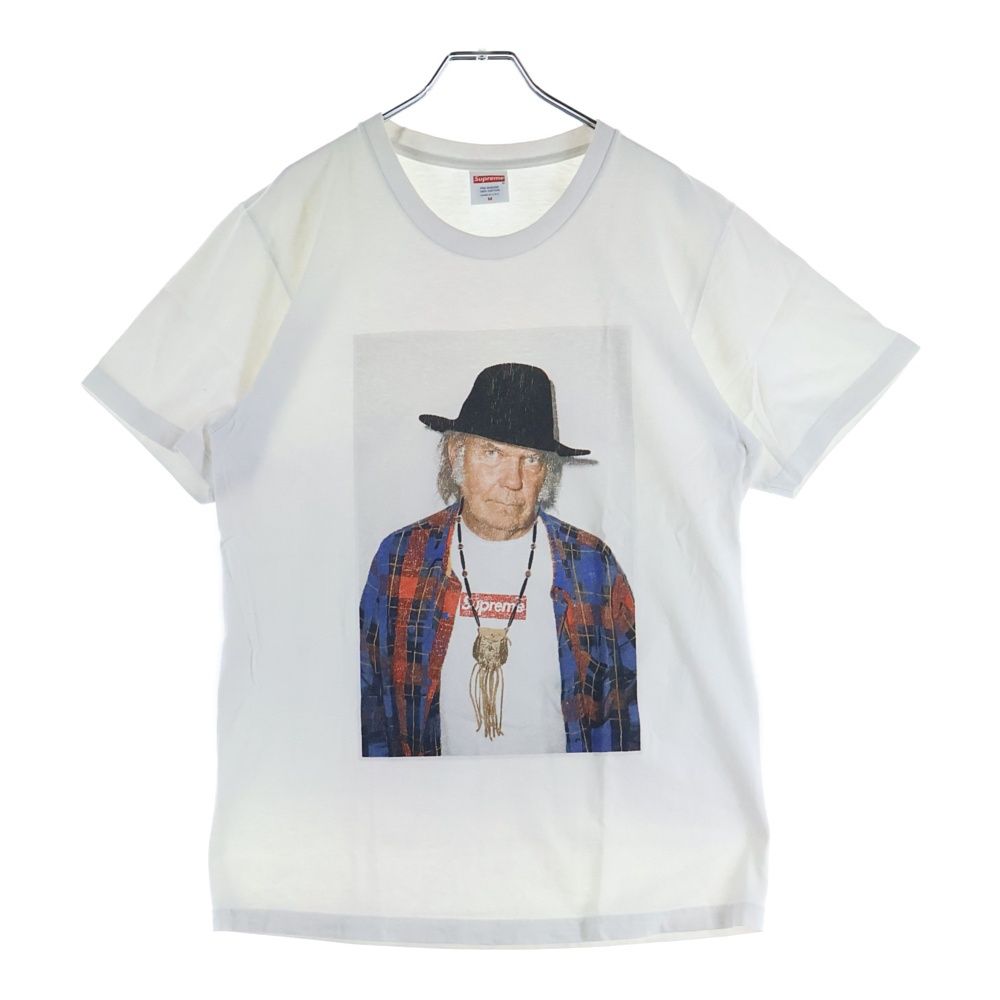 SUPREME シュプリーム 15 SS Neil Young Tee ニールヤング フォトプリント クルーネック半袖Tシャツカットソー ホワイト