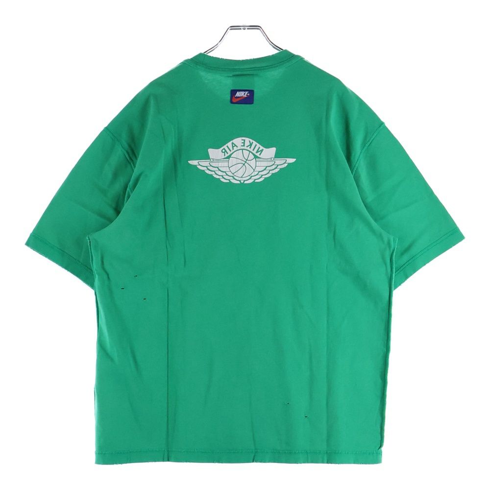 NIKE ナイキ JORDAN BRAND M J RARE AIR WSH 85 SS CREW STADIUM ジョーダンブランド ダメージ加工 半袖Tシャツ グリーン IB 3130-324