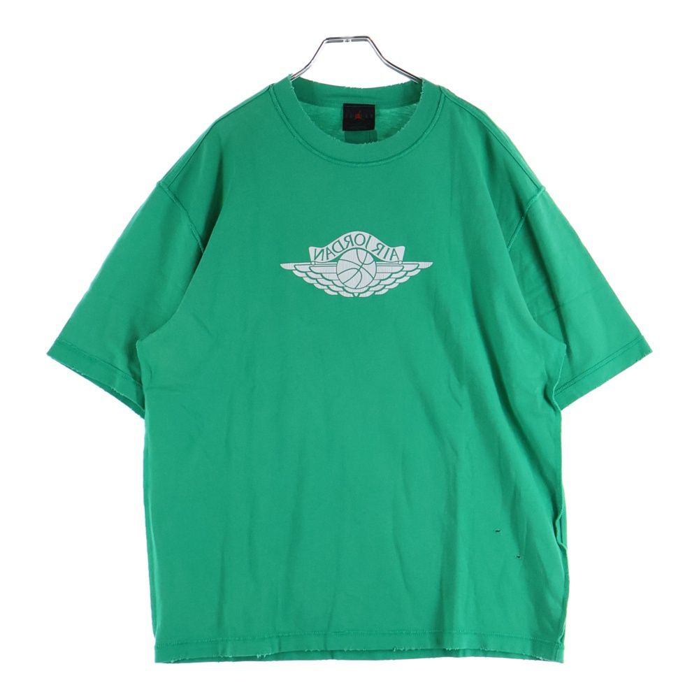 NIKE ナイキ JORDAN BRAND M J RARE AIR WSH 85 SS CREW STADIUM ジョーダンブランド ダメージ加工 半袖Tシャツ グリーン IB 3130 324