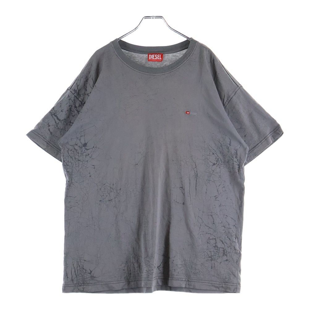 DIESEL ディーゼル T-NORM-T 8 胸ロゴ刺繍 半袖Tシャツ カットソー グレー A 18486 0 PLBU