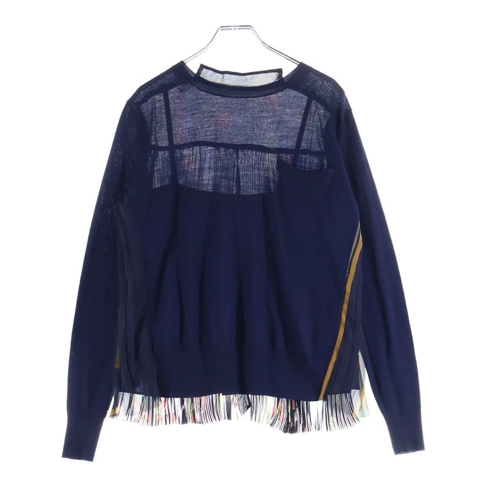 Sacai (サカイ) 17AW レース切り替え フローラル柄 ニット セーター