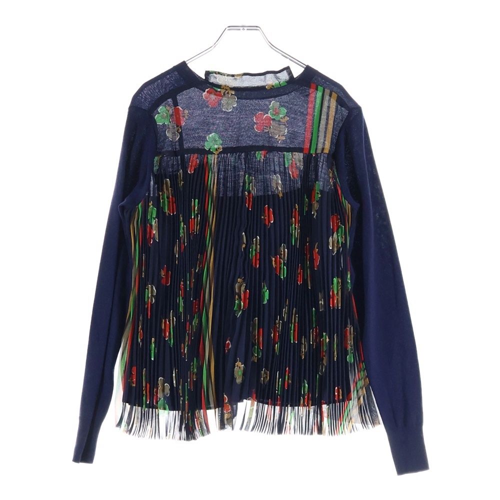 Sacai (サカイ) 17AW レース切り替え フローラル柄 ニット セーター