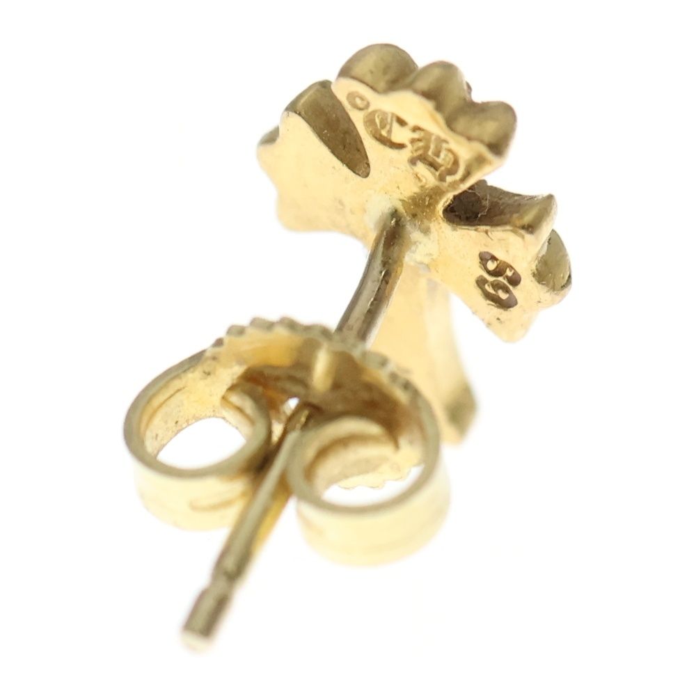 CHROME HEARTS クロムハーツ 22 K CH CRS 2 FAT P DIA CHクロスファット スタッドピアス PAVEダイヤ ゴールド BCA 019