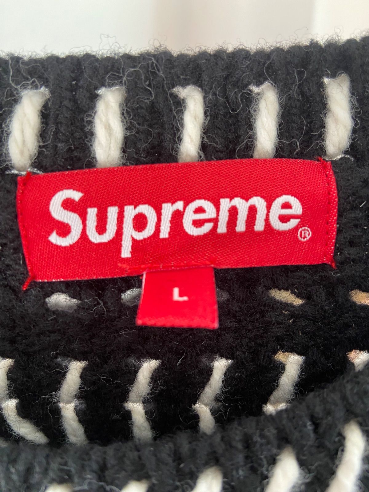 Supreme シュプリーム Quilt Stitch Sweater 黒 L