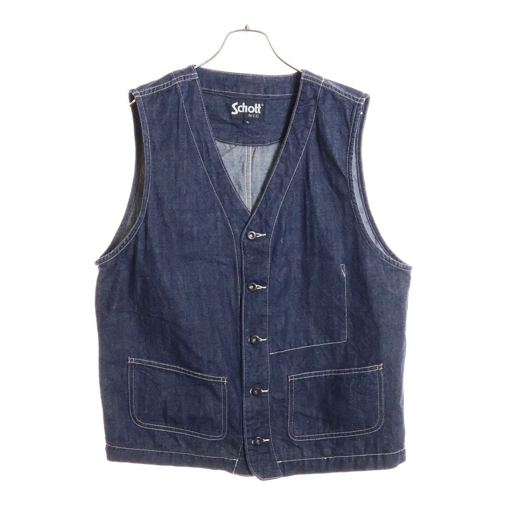 中古 Schott OLD DENIM WORK VEST SCHOTT (ショット) OLD DENIM WORK VEST オールド デニム ワーク