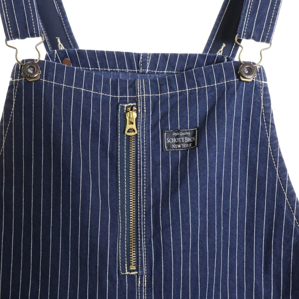 Schott ネイビー ストライプ オーバーオール SCHOTT (ショット) OLD HICKORY OVERAL オールド ヒッコリー