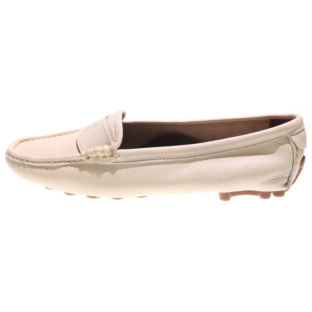 CELINE セリーヌ トリオンフ ドライビングシューズ レザー ペニーローファー レディース アイボリー