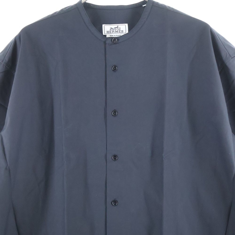HERMES (エルメス) セリエカフスボタン コットン ノーカラー 長袖