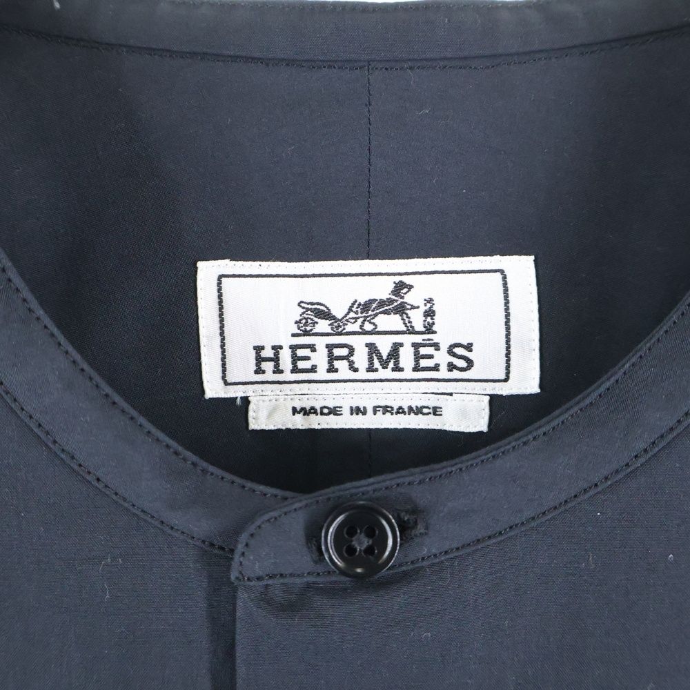 HERMES (エルメス) セリエカフスボタン コットン ノーカラー 長袖