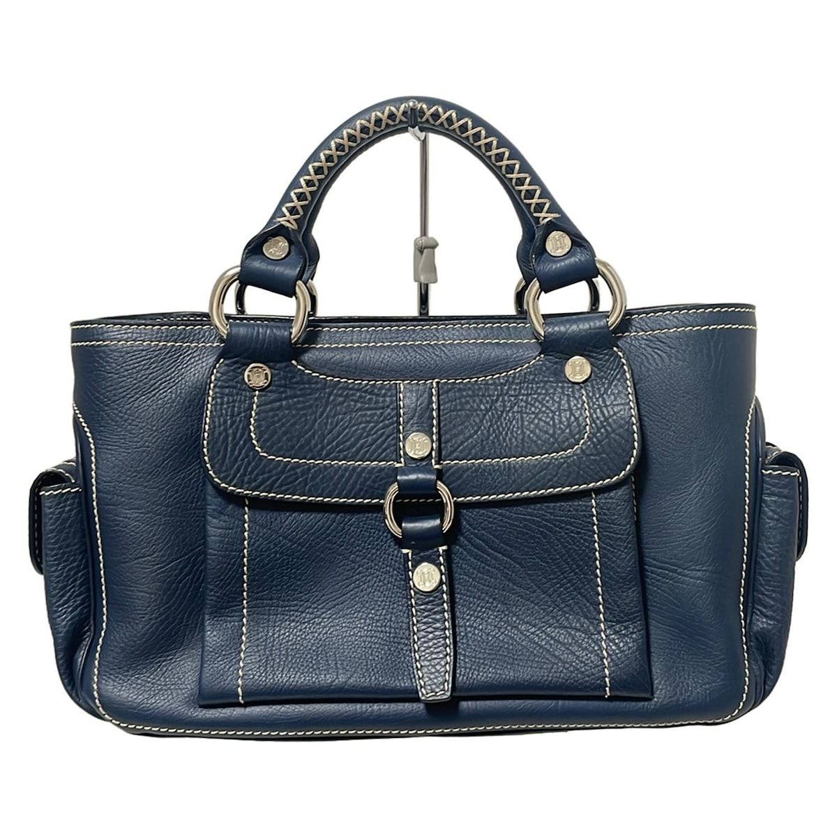 CELINE(セリーヌ) トートバッグ ブギーバッグ ネイビー レザー - メルカリ