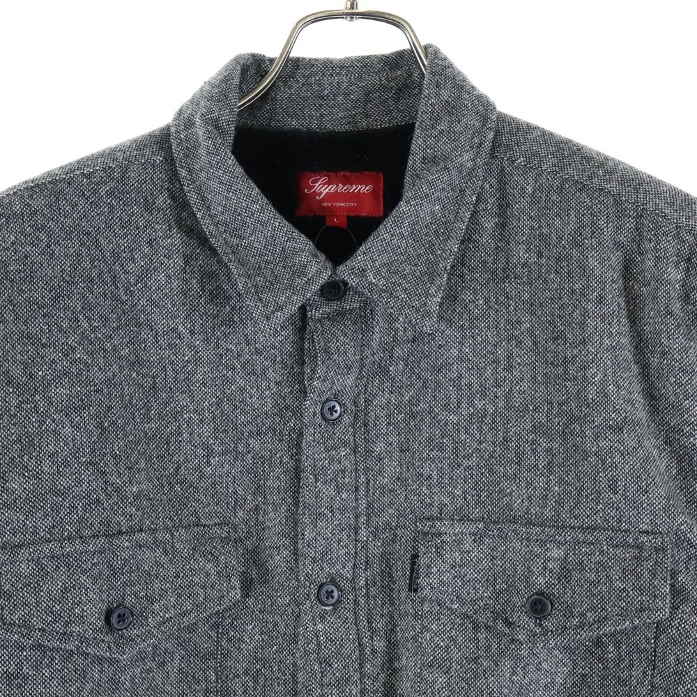 SUPREME (シュプリーム) 12AW pile Lined Shirt パイル ウール混ファー