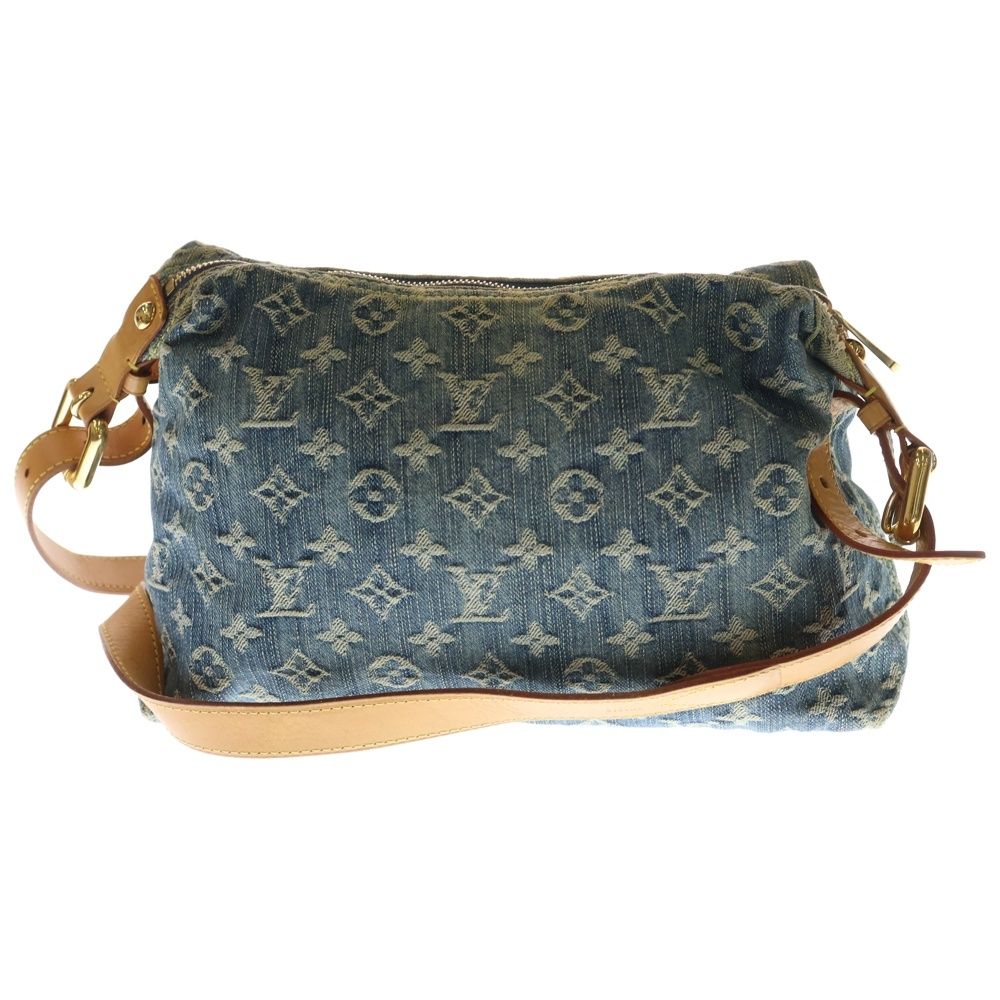 LOUIS VUITTON ルイヴィトン モノグラムデニム バギーPM ショルダーバッグ ブラウン×インディゴブルー デニム×レザー M 95049 ゴールド金具