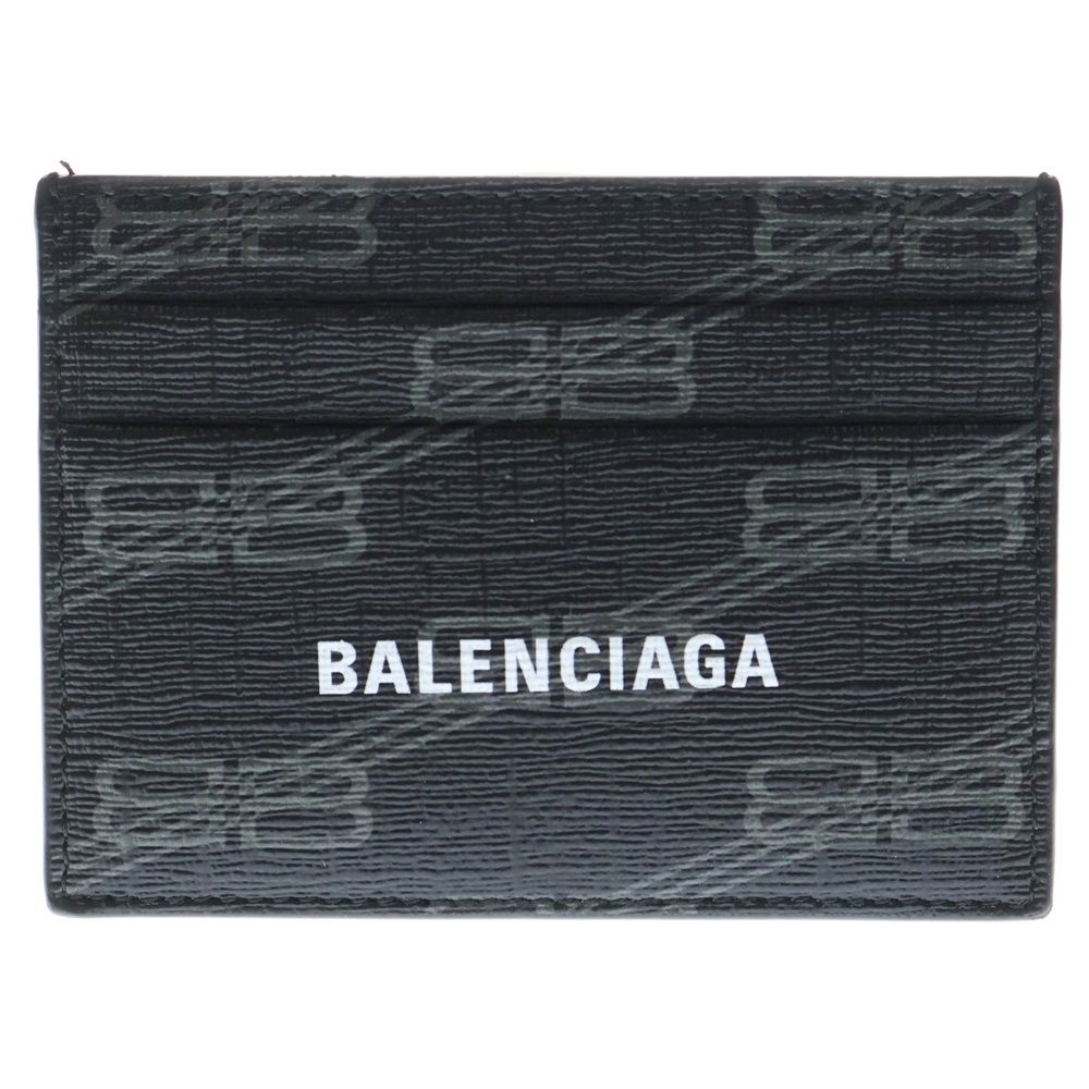 BALENCIAGA バレンシアガ ロゴ カードケース フラグメントケース 名刺入れ ブラック レザー