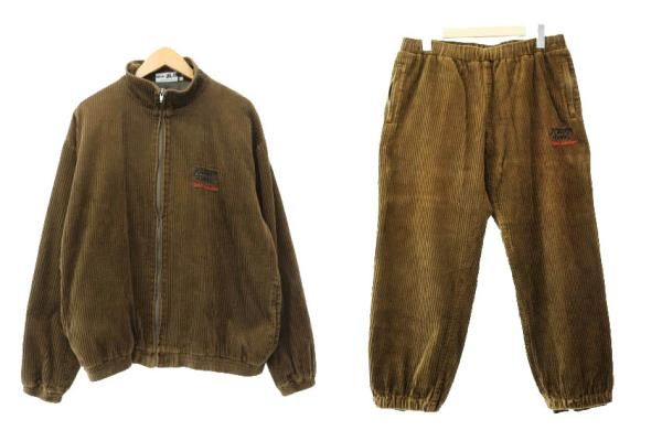 ブラックアイパッチ THE BLACK EYE PATCH × GANG アフロディーテギャング 舐達磨 Set Up ロゴ刺繍 コーデュロイ ジャケット パンツ セットアップ L 茶ブラウン ブランド古着ベクトル 251204