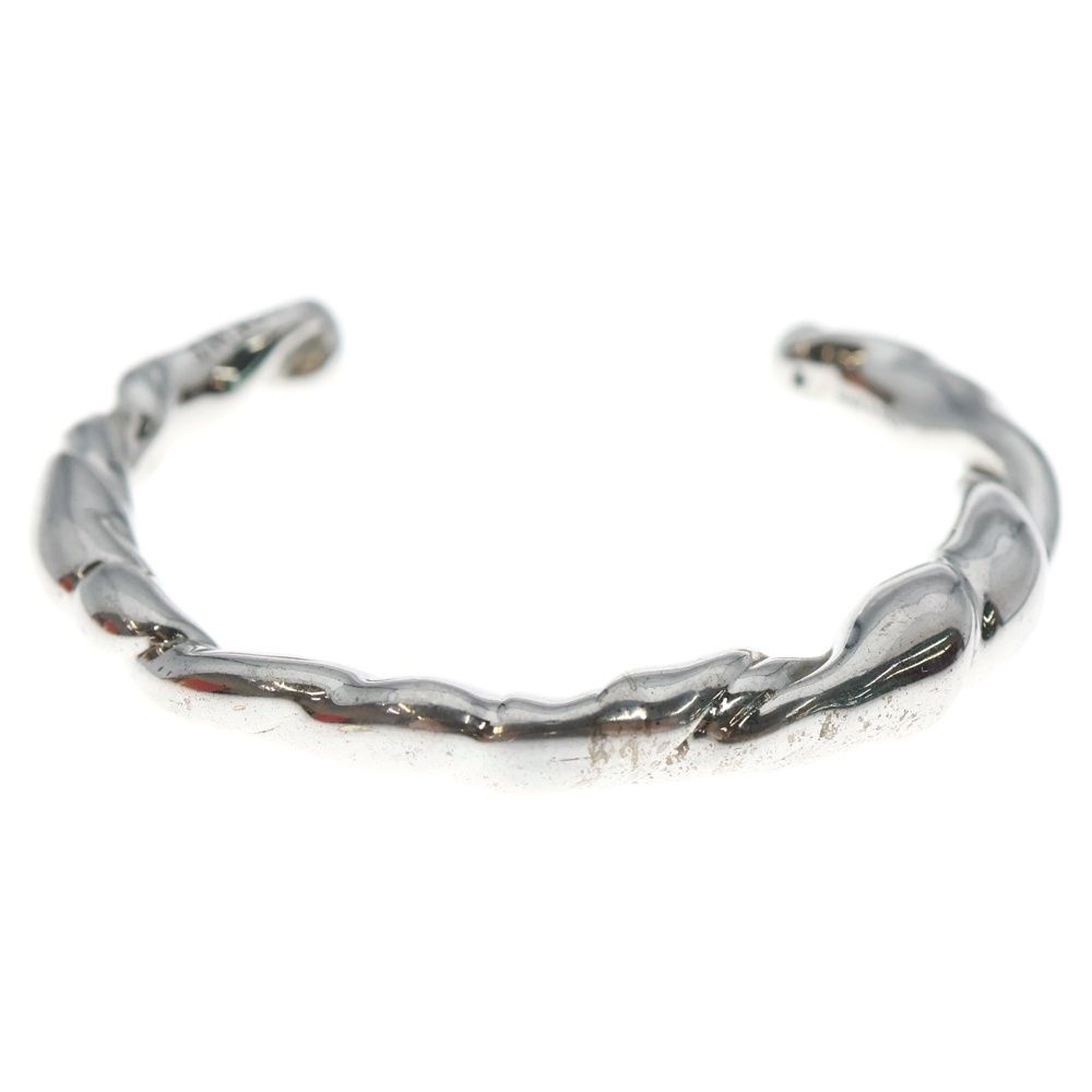 LOEWE ロエベ ナパ ツイスト カフス シン バングル ブレスレット シルバー