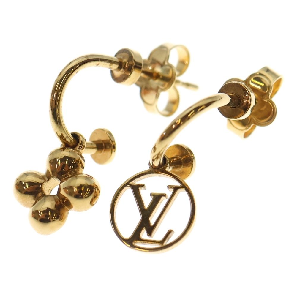 LOUIS VUITTON ルイヴィトン ブックル ドレイユ ブルーミング ピアス ゴールド M 6485