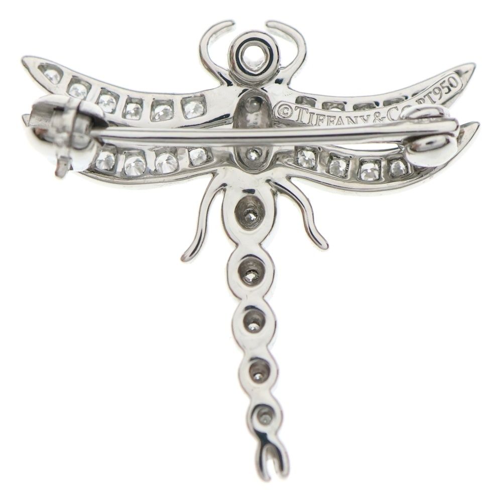 TIFFANY Co ティファニー Pt 950 ドラゴンフライブローチ ピンバッジ シルバー 3 1 g