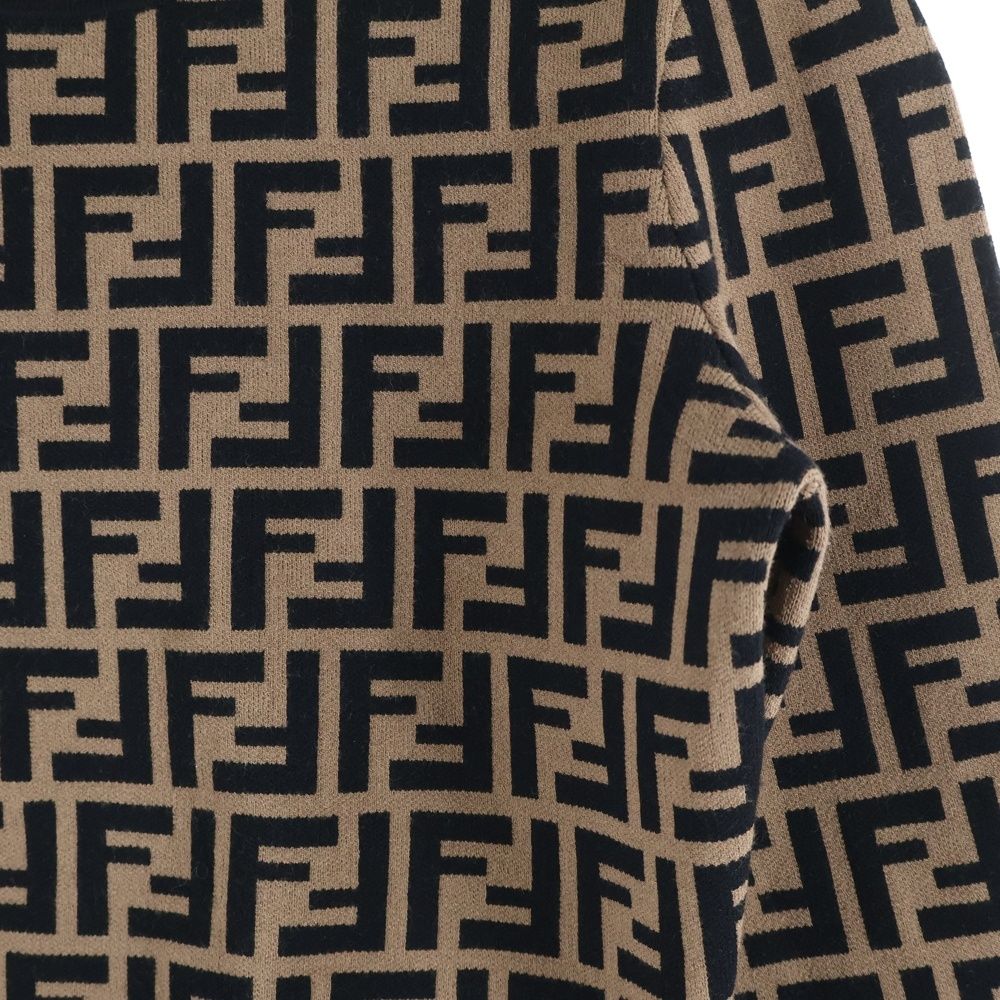 FENDI (フェンディ) ズッカ総柄 レーヨン クルーネック プルオーバー