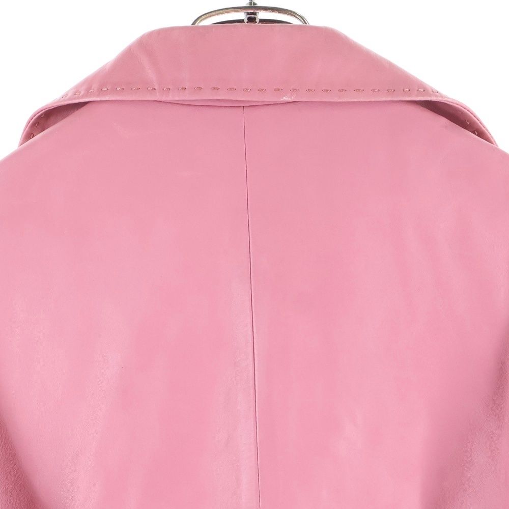 JIL SANDER (ジルサンダー) レザー 2B テーラードジャケット ピンク