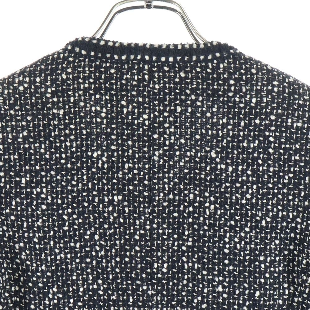 CHANEL (シャネル) 93AW ココマークボタン ウールツイード ノーカラー